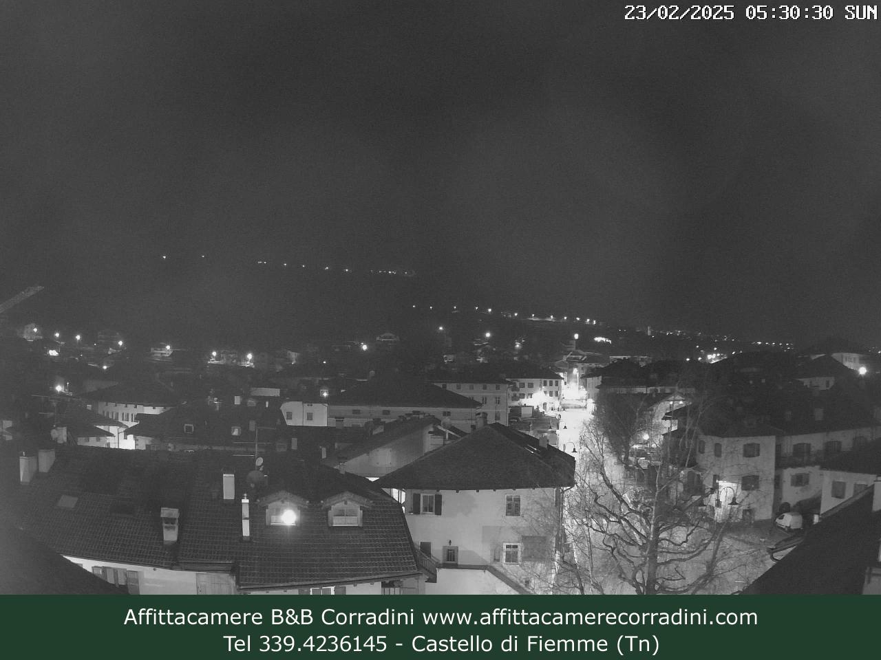 Webcam Castello di Fiemme Affittacamere B&B Corradini Trentino